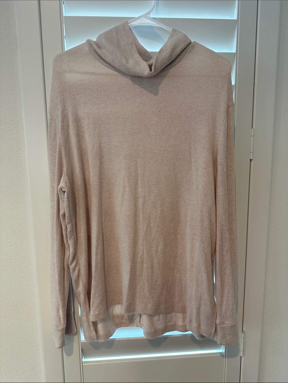 stars above Dusty Pink Cowl Neck Sweater
